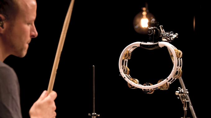 Mountable Molded ABS Tambourine, White, Mixed Jingles video