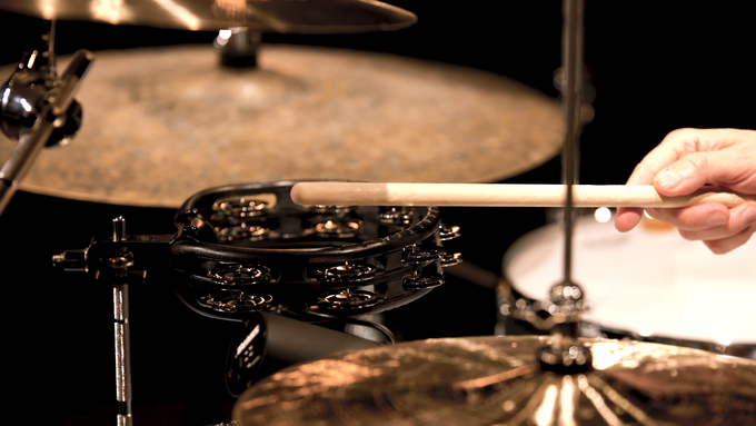 Mountable Molded ABS Tambourine, Black, Nickel Plated Steel Jingles video